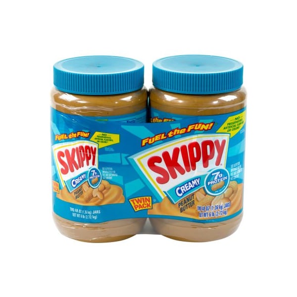 Green Rabbit Holdings SKIPPY Creamy Peanut Butter Jars, 48 oz, 2 Pack 22000483 - main